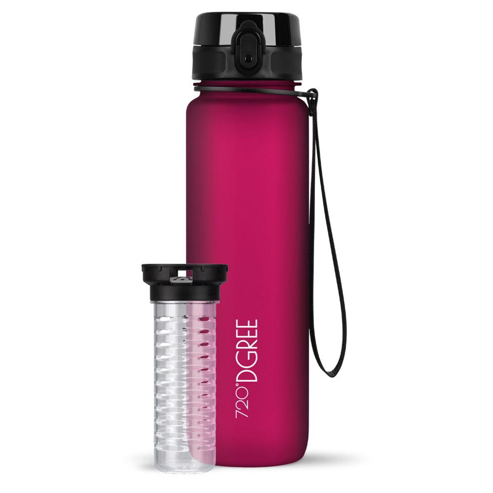 uberBottle Trinkflasche mit Fruchtbehälter - Lavish Plum