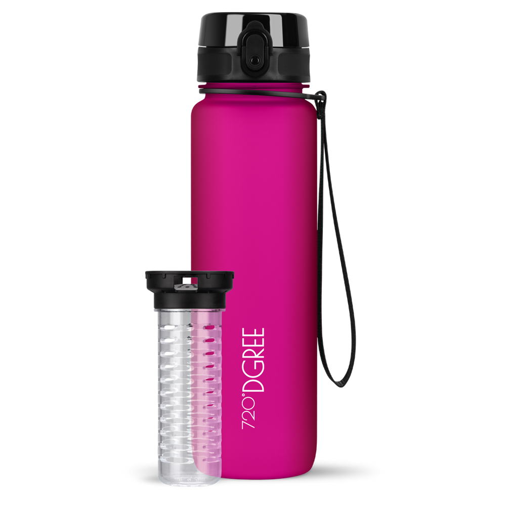 uberBottle Trinkflasche mit Fruchtbehälter - Fuchia Pink