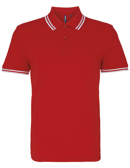 Asquith & Fox - Men´s Classic Fit Tipped Polo - Red, White