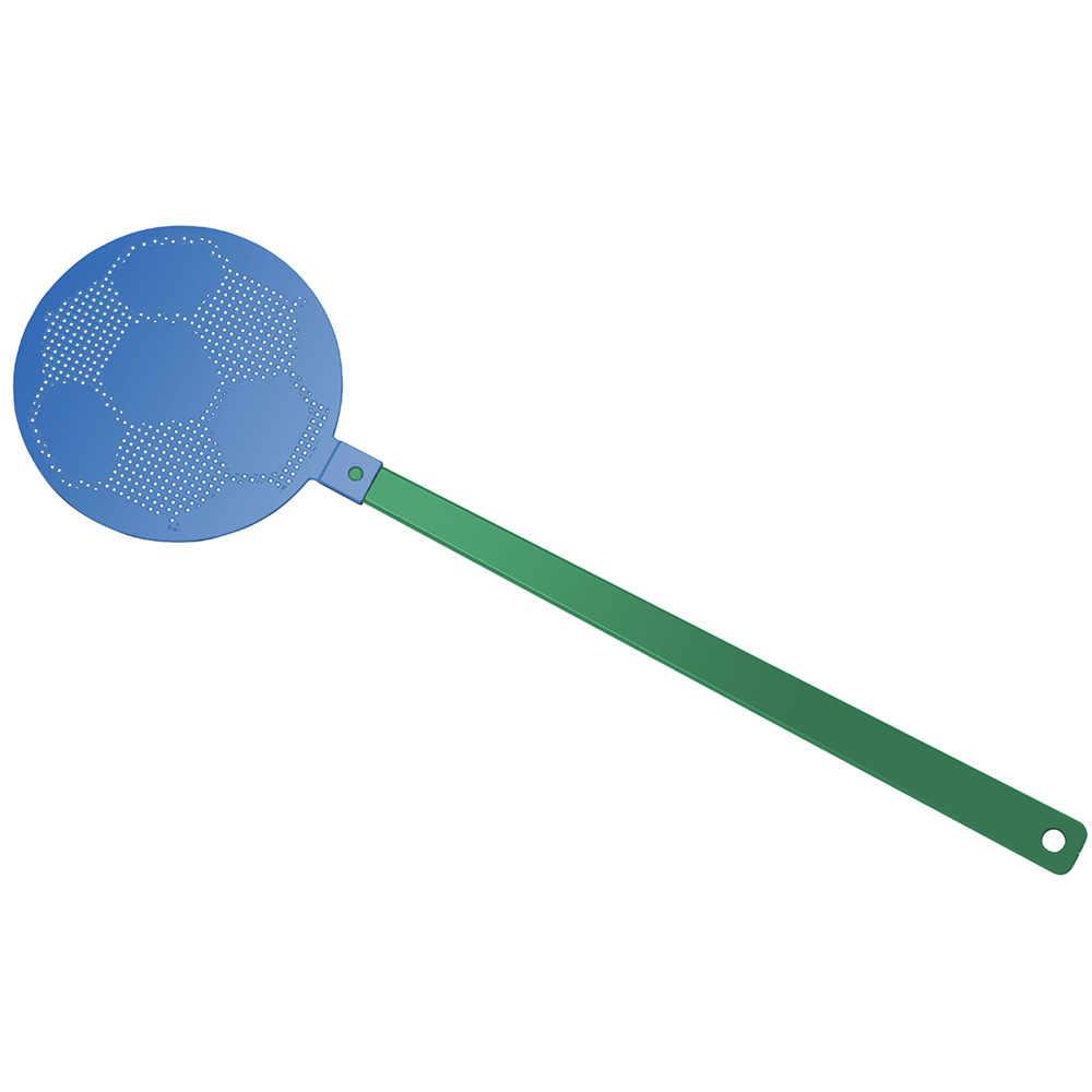 Fliegenklatsche "Fußball" - grün/blau