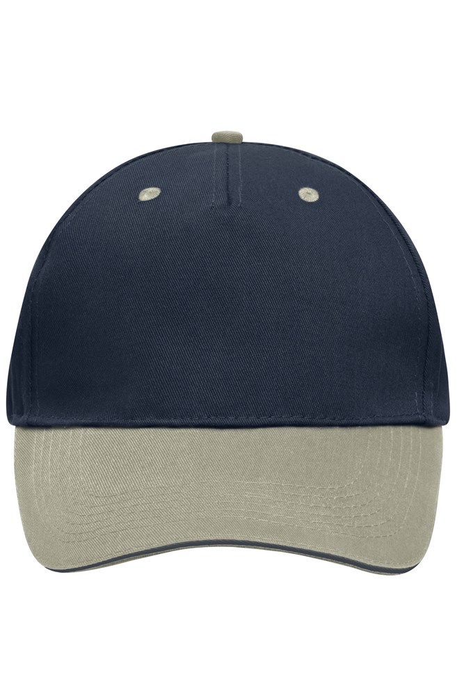 5 Panel Sandwich Cap - Navy/beige/navy (ca. Pantone 289C
7536C)