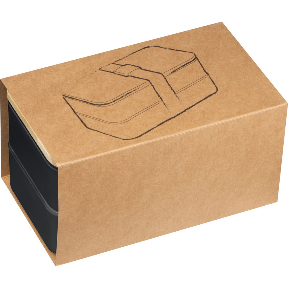 2 stöckige Lunchbox aus Kunststoff und Bambus SALVATORE