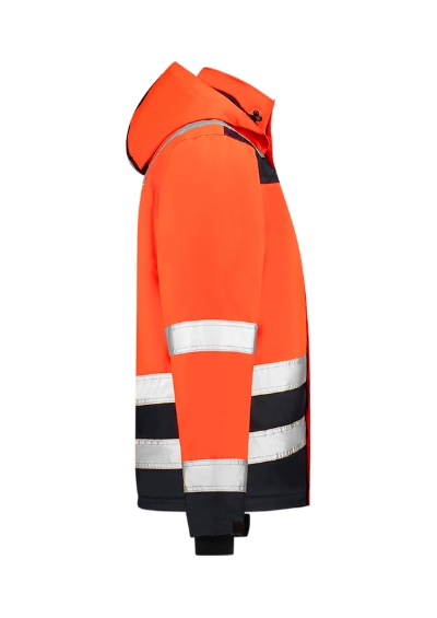 Arbeitsjacke unisex Midi Parka High Vis Bicolor fluoreszierendes orange