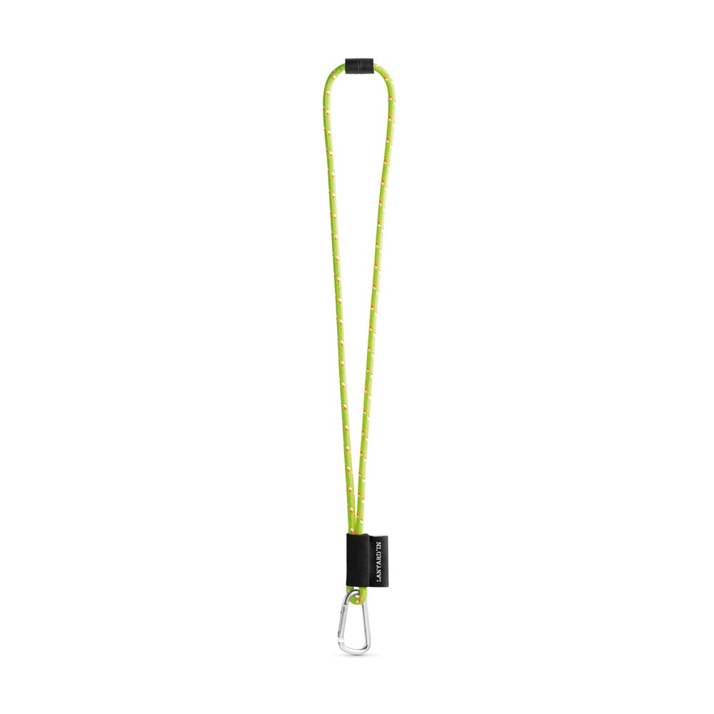 75091. SET Lanyard NAUTIC Long (Ø 7 mm) mit 55 mm D-förmigem Karabiner und Ø 7 mm Sicherheitsverschluss - Gelb Hexachrome