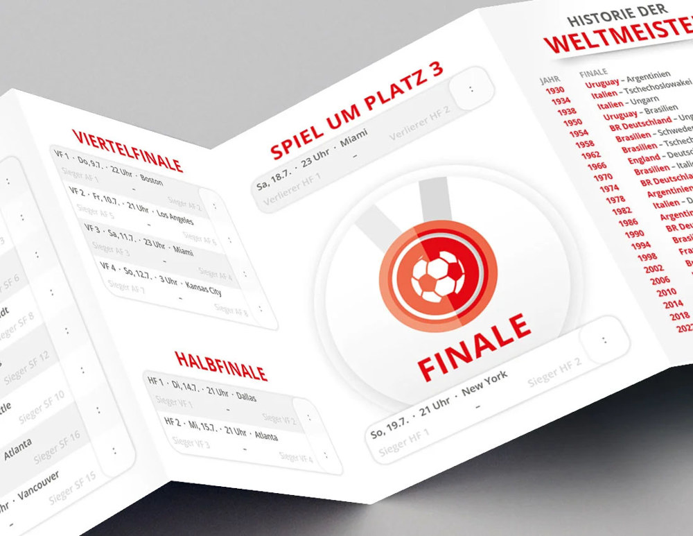 Pocket WM-Spielplan Fans PLUS
