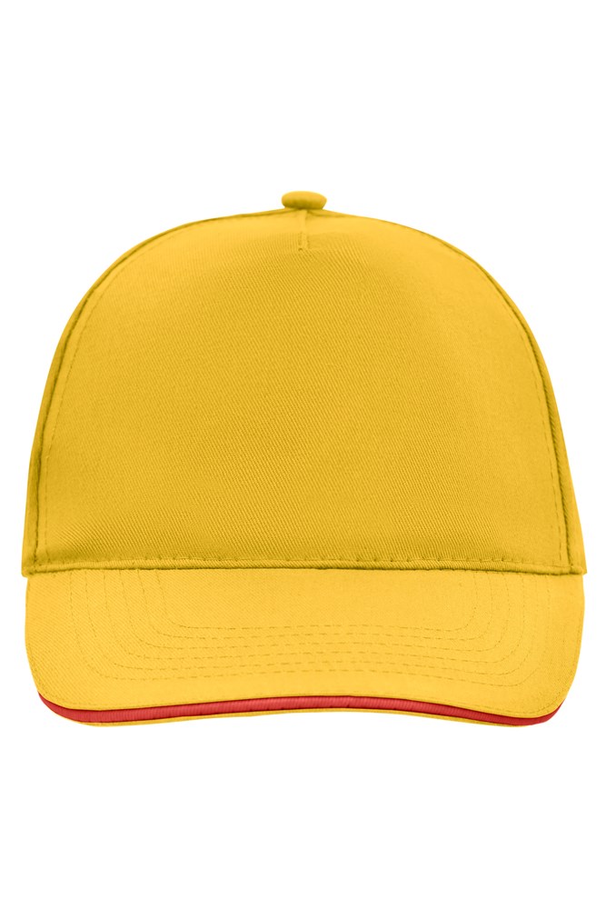 5 Panel Promo Sandwich Cap - Gold-yellow/red (ca. Pantone 123C
1797C)
