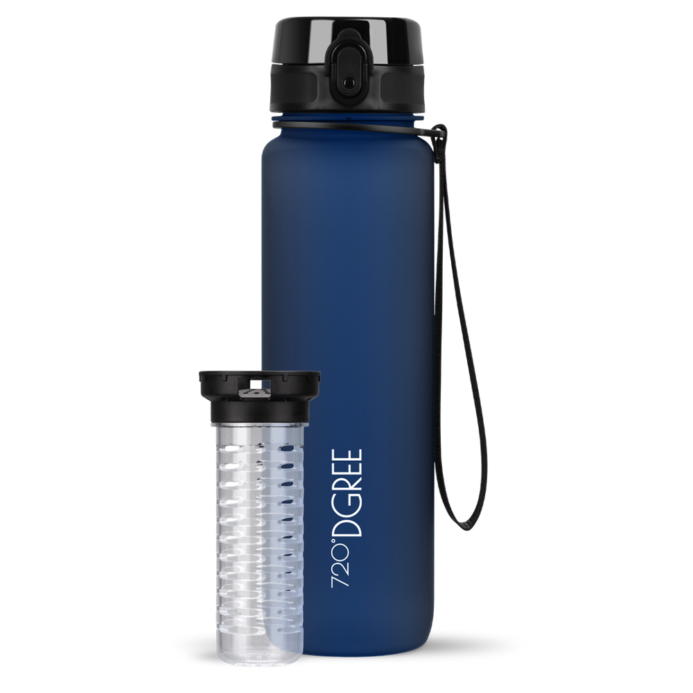 uberBottle Trinkflasche mit Fruchtbehälter - Sapphire Blue