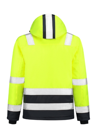 Arbeitsjacke unisex Midi Parka High Vis Bicolor fluoreszierendes gelb