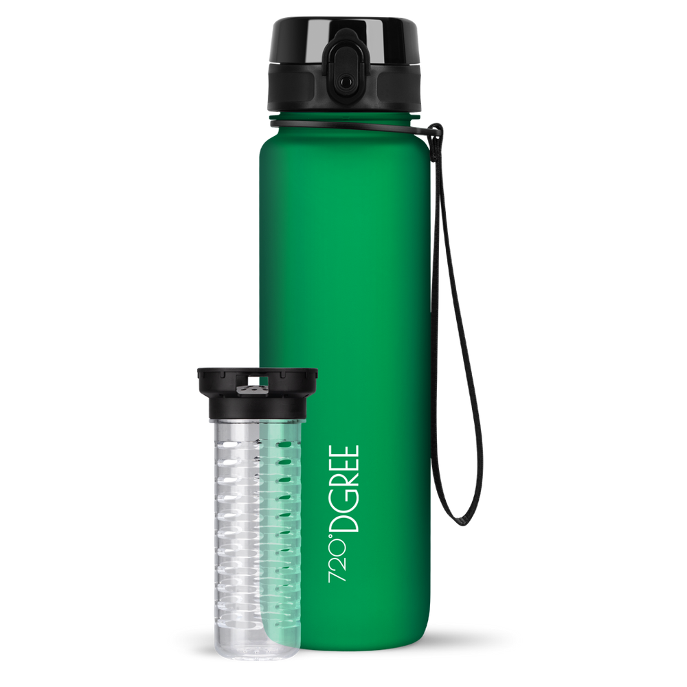 uberBottle Trinkflasche mit Fruchtbehälter - Forest Green