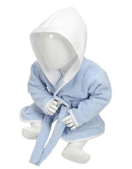ARTG - Babiezz® Bathrobe With Hood - Light Blue, White