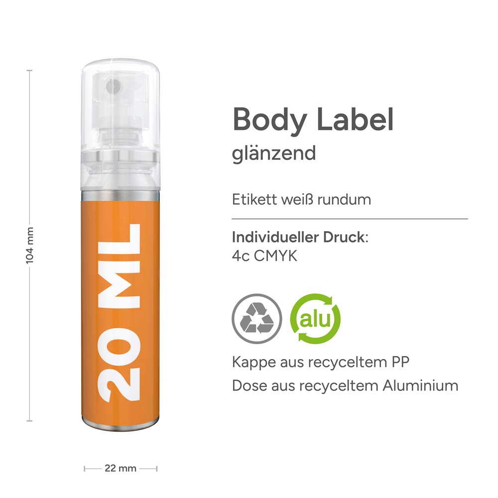 Kfz Cockpit-Reiniger, 20 ml, Body Label