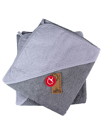 ARTG - Babiezz® Baby Hooded Towel - Anthracite Grey, Light Grey