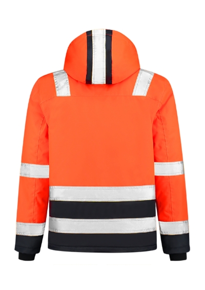 Arbeitsjacke unisex Midi Parka High Vis Bicolor fluoreszierendes orange