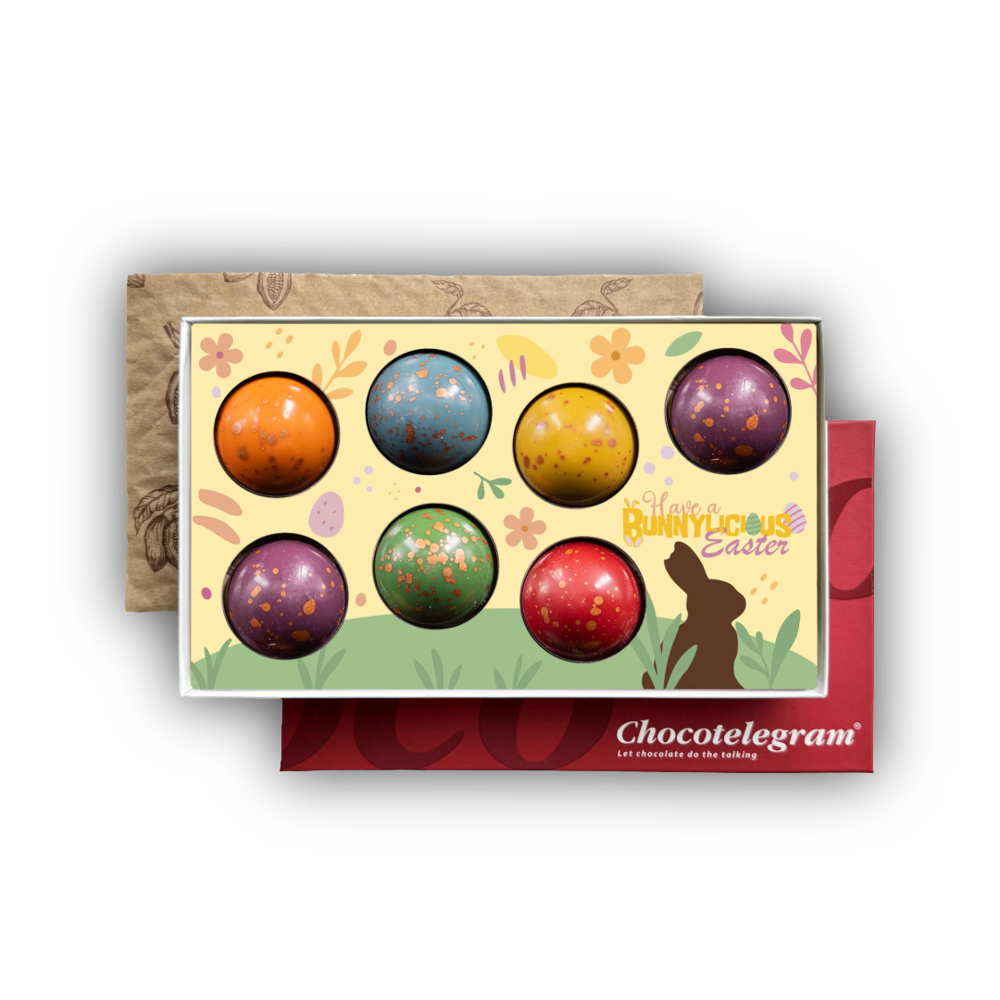 Bonbons Luxus XL Domes | 5 Stück | Ostern | assortiert | rote Geschenkbox | 100g