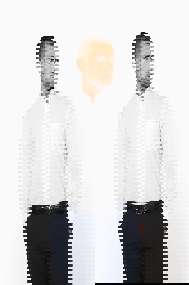 K515 - Herrenhemd mao-kragen langarm