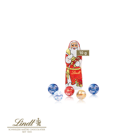 3D Präsent "Haus" mit Lindt Minis und Nikolaus
