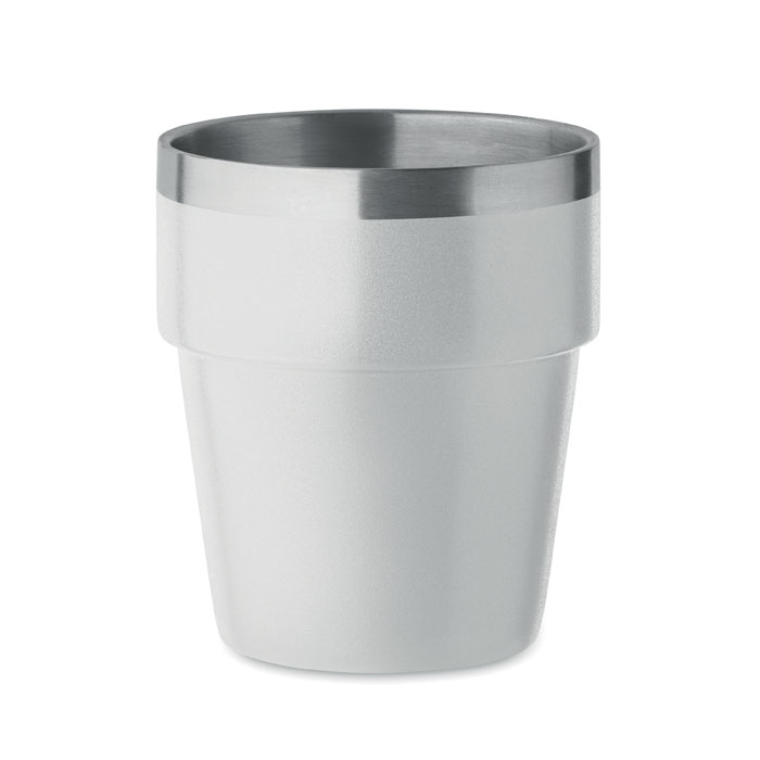ACERITO - Doppelwandiger Trinkbecher 250 - Weiß