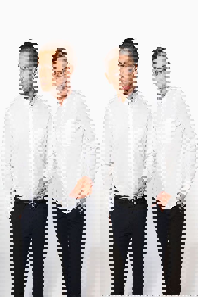 K515 - Herrenhemd mao-kragen langarm