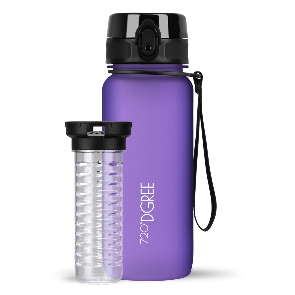 uberBottle Trinkflasche Ultra Violet mit Fruchtbehälter