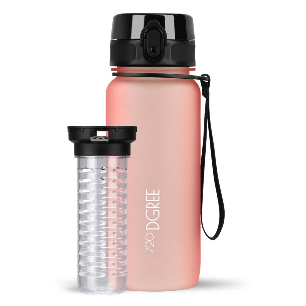 uberBottle Trinkflasche Flamingo Pink mit Fruchtbehälter