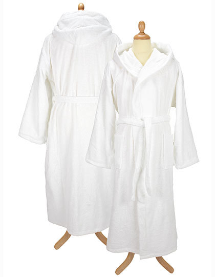 ARTG - Bathrobe With Hood - white
