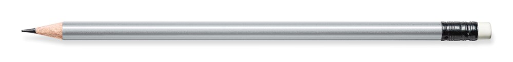 STAEDTLER Bleistift rund, mit Radiertip - silber