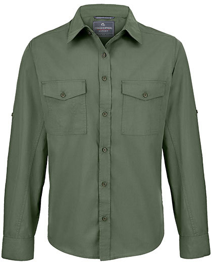 Craghoppers Expert - Expert Kiwi Long Sleeved Shirt - Dark Cedar Green