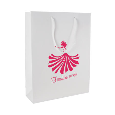 Glänzend laminierte Papiertasche, 220x100x275 mm