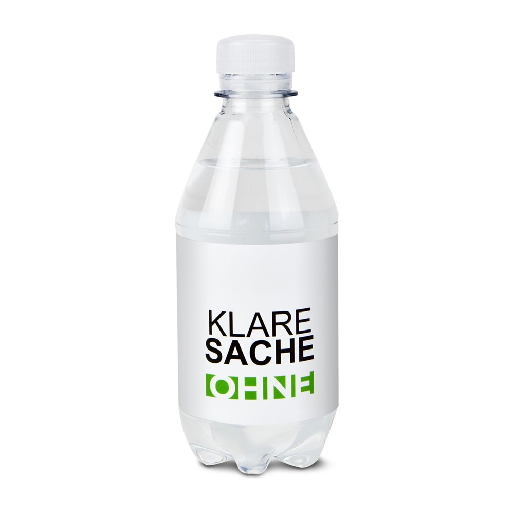 330 ml PromoWater - Mineralwasser, still, Hergestellt in Deutschland - Papier-Etikett