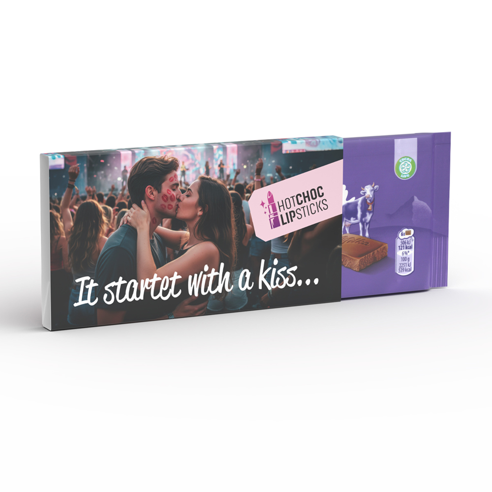 Milka die kleine Alpenmilch in Werbekartonage