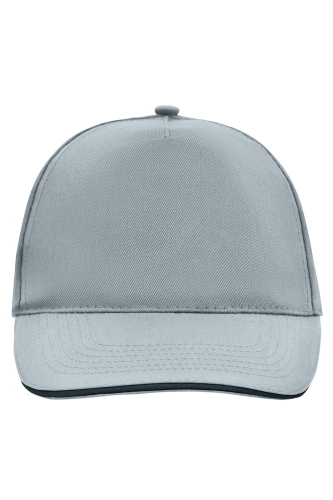 5 Panel Promo Sandwich Cap - Light-grey/black (ca. Pantone 420C
blackC)