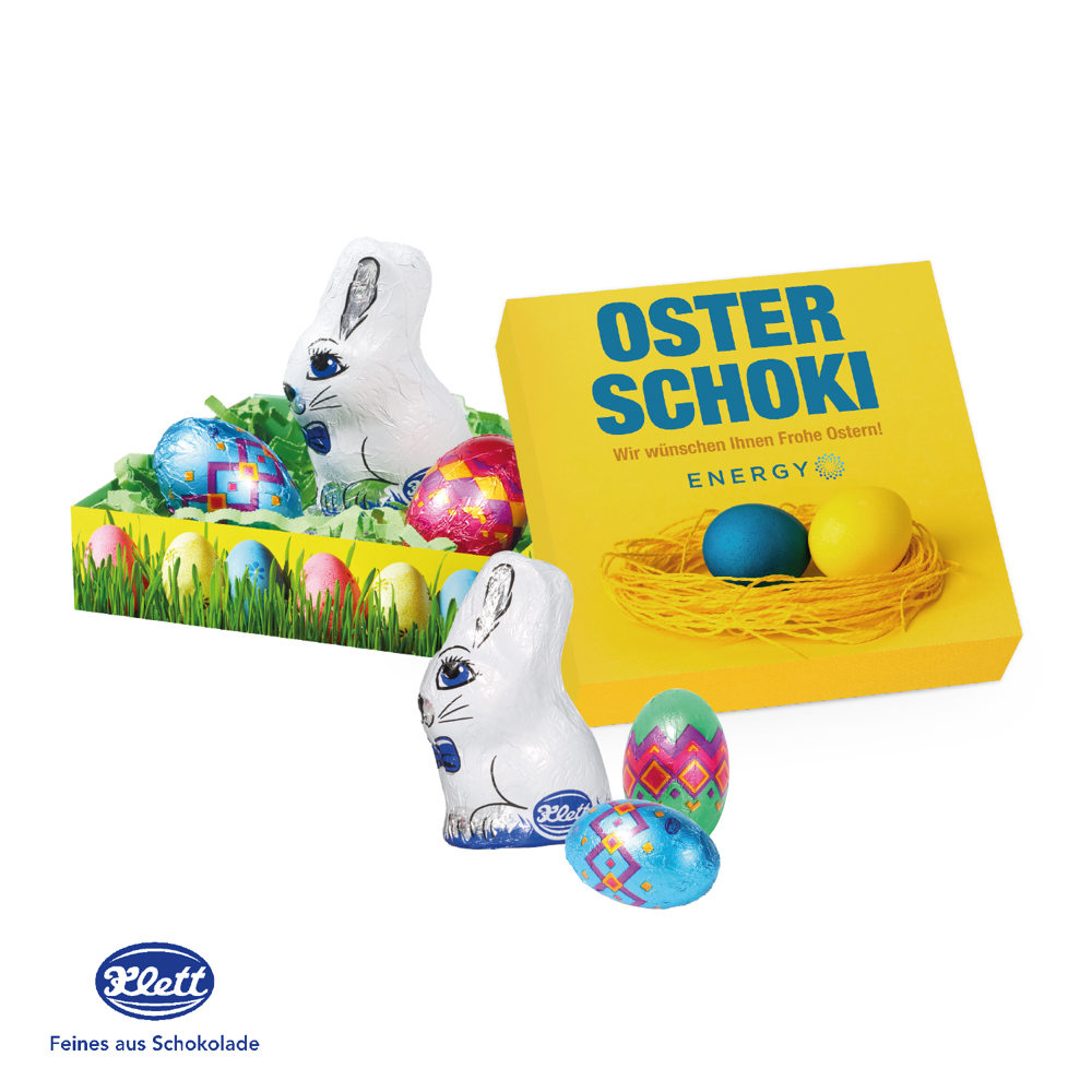 Kleines Osternest mit Klett Schokolade