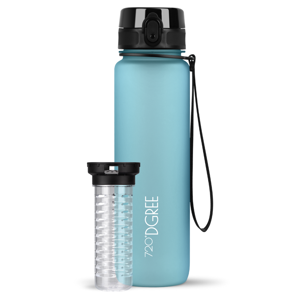 uberBottle Trinkflasche mit Fruchtbehälter - Aqua Blue