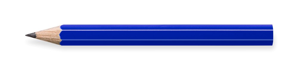 STAEDTLER Bleistift hexagonal, halbe Länge - blau, Pantone Reflex Blue