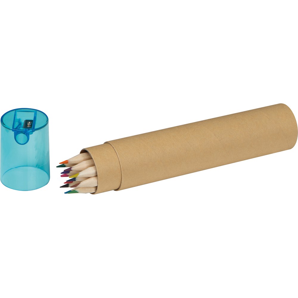 12 Buntstifte in einem Pappköcher MIA