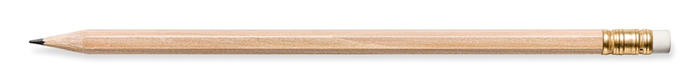 STAEDTLER Bleistift hexagonal, mit Radiertip, natur
