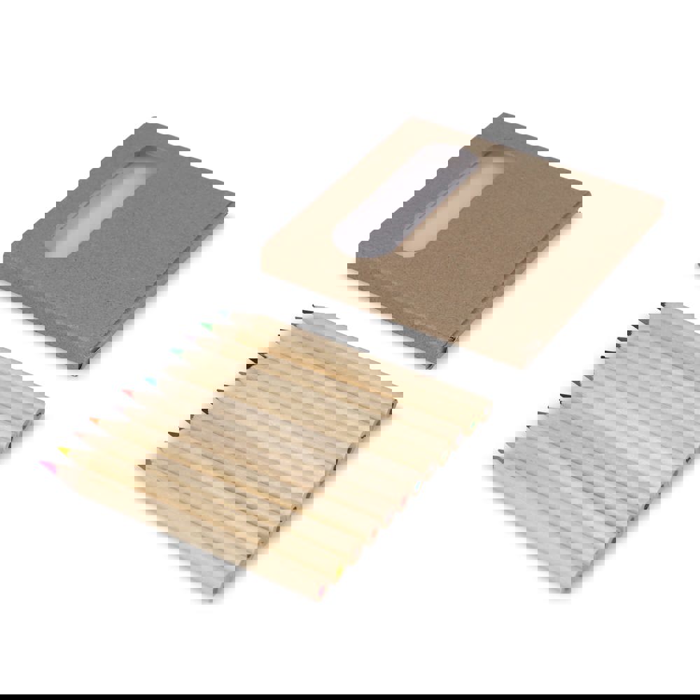 12 Buntstifte in Kraftbox