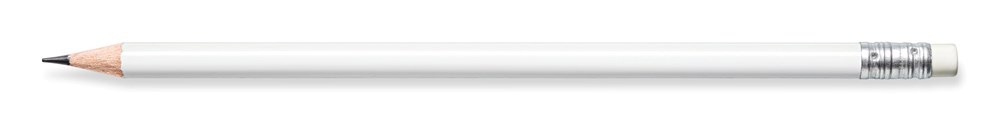 STAEDTLER Bleistift rund, mit Radiertip - weiss