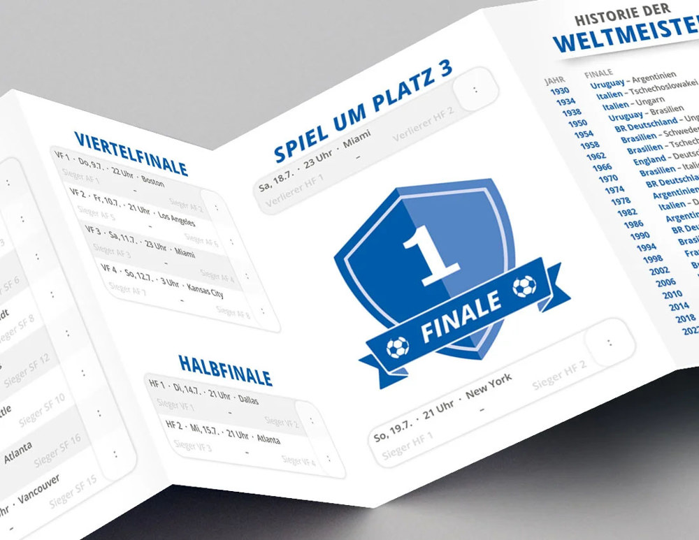 Pocket WM-Spielplan Team Spirit