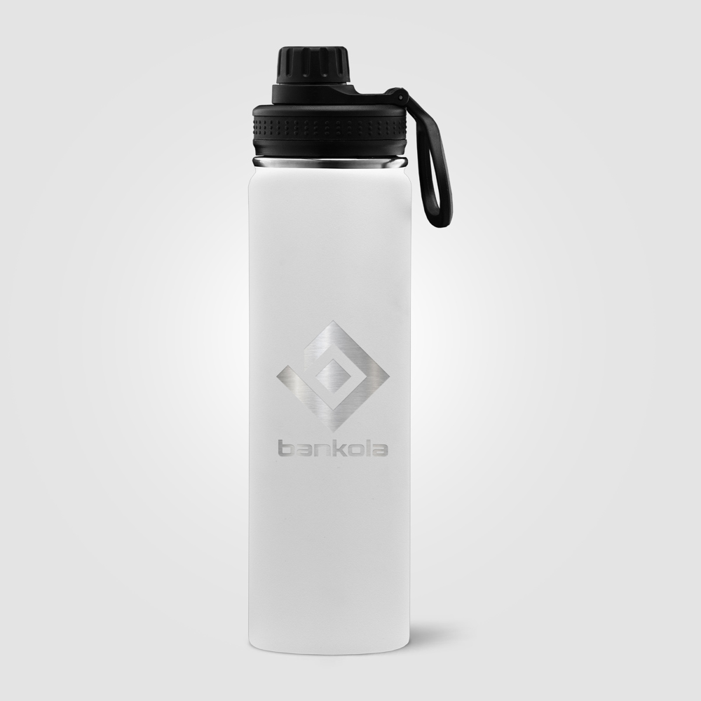 Alaska - 710 ml Edelstahlflasche - Doppelwandig - Weiß (#FFFFFF)
