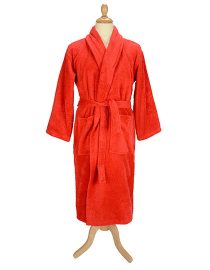 ARTG - Bathrobe Shawl Collar - Fire Red