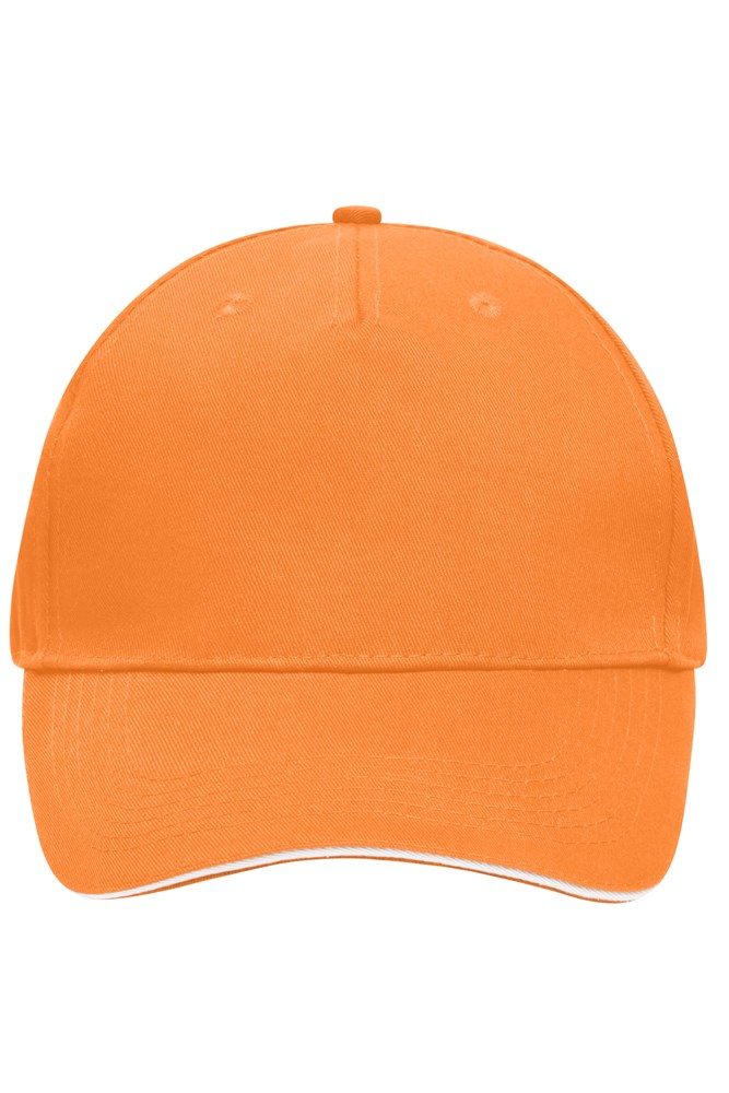 5 Panel Sandwich Cap - Orange/white (ca. Pantone 172C
white)