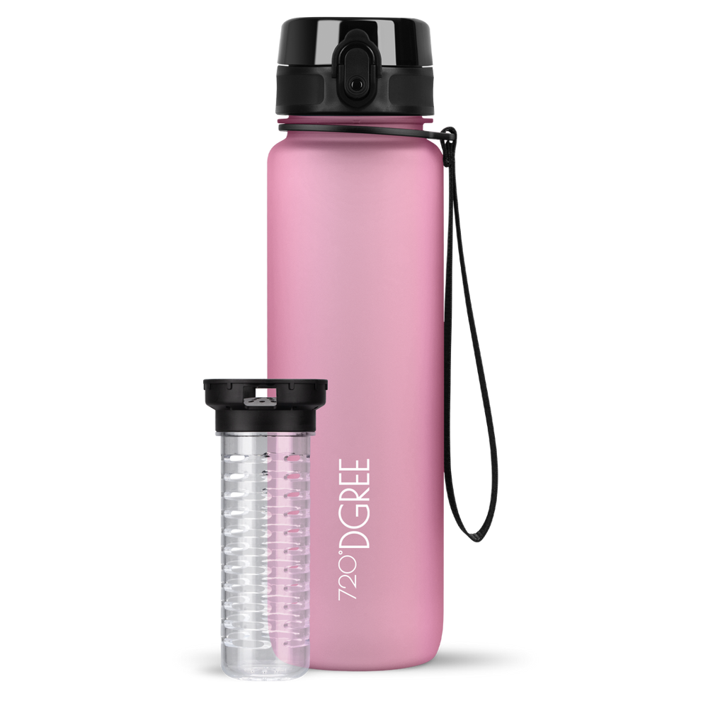 uberBottle Trinkflasche mit Fruchtbehälter - Rose