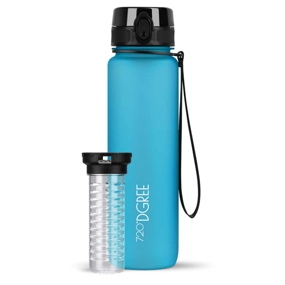 uberBottle Trinkflasche mit Fruchtbehälter - Sky Blue