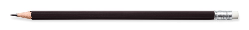 STAEDTLER Bleistift hexagonal, mit Radiertip - Schwarz