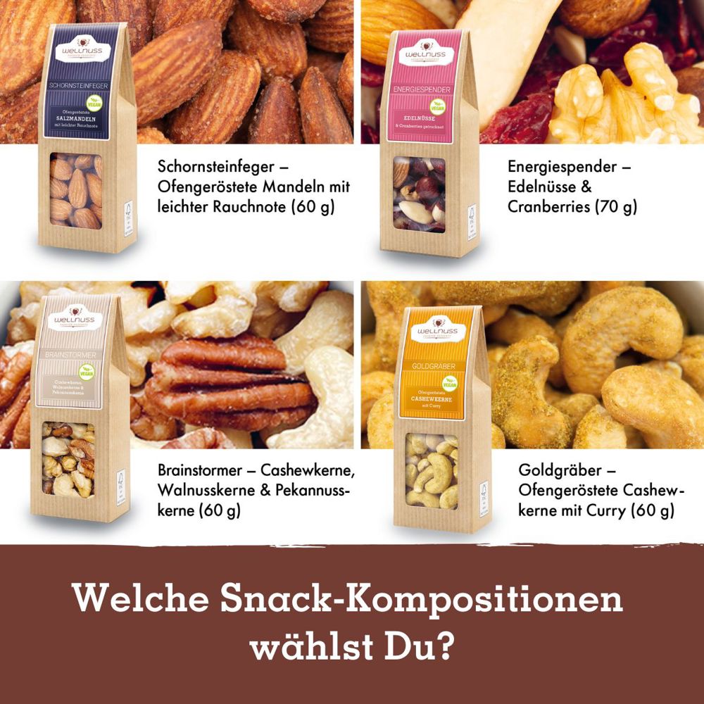 3 Premium Snacks im Baumwollsäckchen