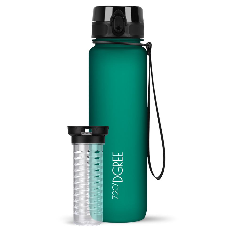 uberBottle Trinkflasche mit Fruchtbehälter - Emerald Green