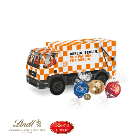 3D Präsent "LKW" mit Lindor Pralinés