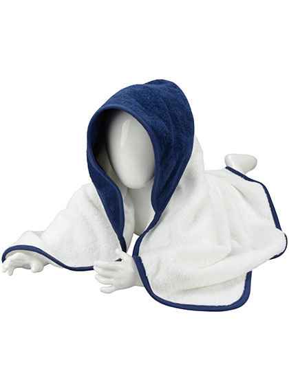 ARTG - Babiezz® Hooded Towel - White, French Navy, French Navy