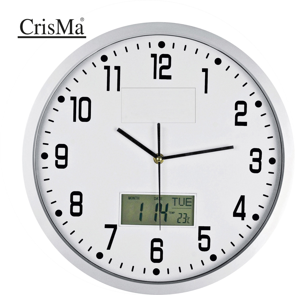 Analoge Wanduhr mit Digitalanzeige FRED